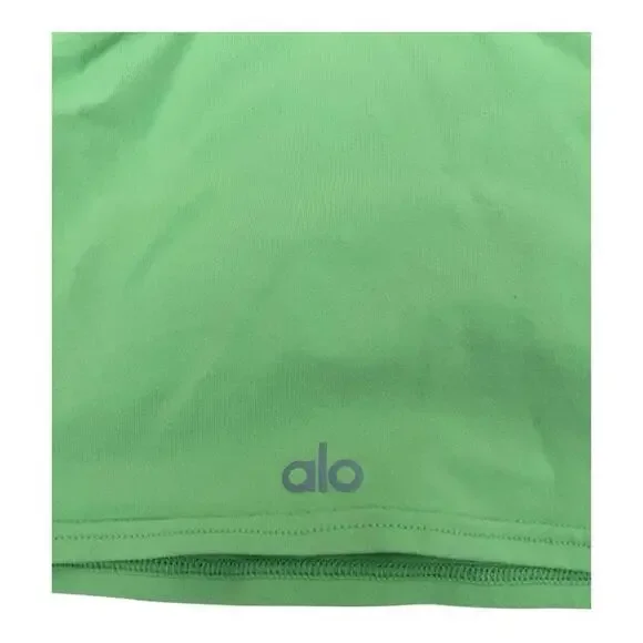 Alo Yoga Airbrush Real Bra Plunge V-Neck Racerback Sz Small Lime Green RN#87370 - Picture 6 of 6